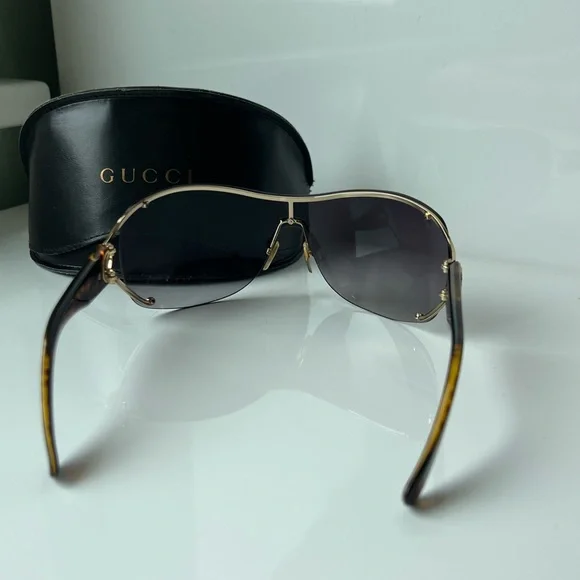 Gucci sunglasses with case crystal GG logo 2808/S tortoise